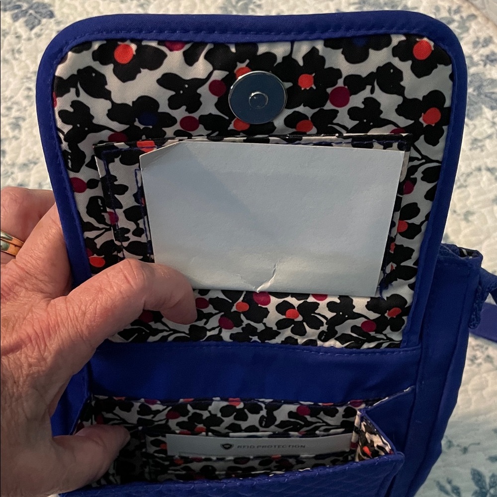 Vera Bradley Quilted Messenger Bag in Royal Blue - Picture 3 of 6